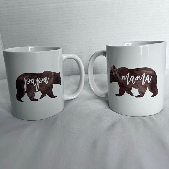 ✨Mama & Papa Bear Coffee Mug Set – Cute Matching Couple Gift White Ceramic Mugs - Picture 8 of 8